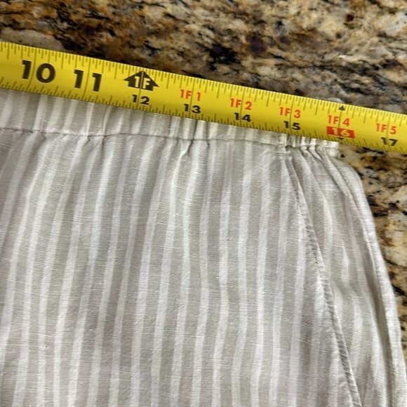 Eileen Fisher Hemp Organic Cotton Tapered Leg Two Tone Beige Pants Size M - Picture 7 of 10